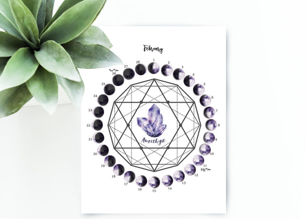 February Moon Calendar Download