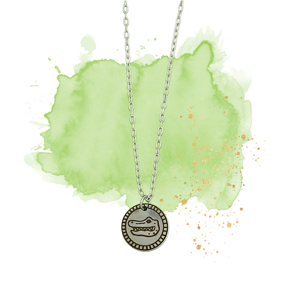 Gator Pendant in Silver