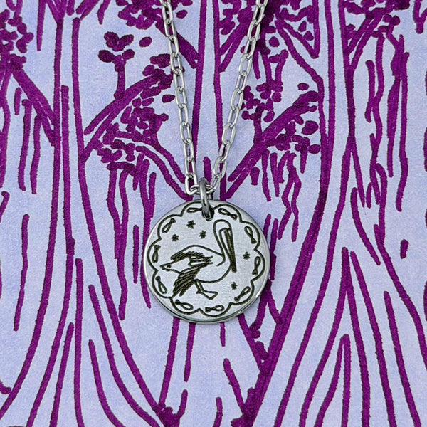Pelican Pendant in Silver