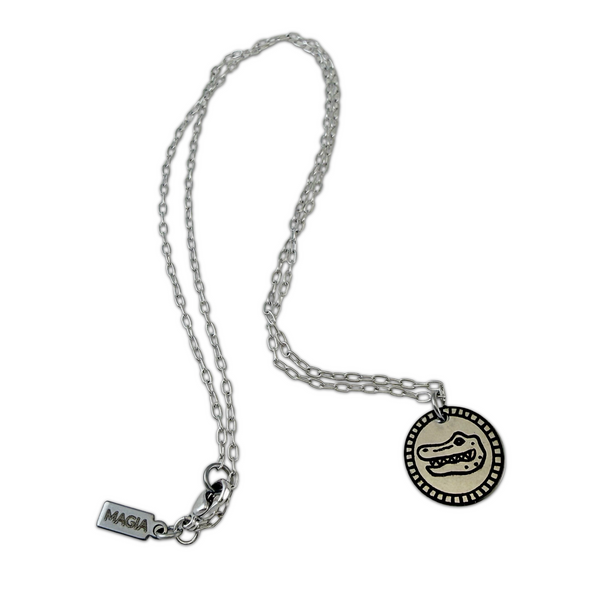 Gator Pendant in Silver