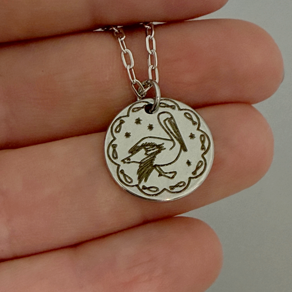 Pelican Pendant in Silver