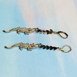 Gator Bites Earrings - Gold Plated
