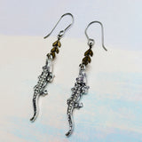 Gator Bites Earrings - Silver Plate
