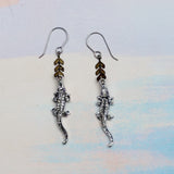 Gator Bites Earrings - Silver Plate