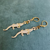 Gator Bites Earrings - Gold Plated