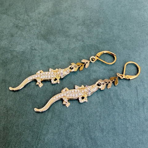 Gator Bites Earrings - Gold Plated