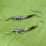 Gator Bites Earrings in Silver