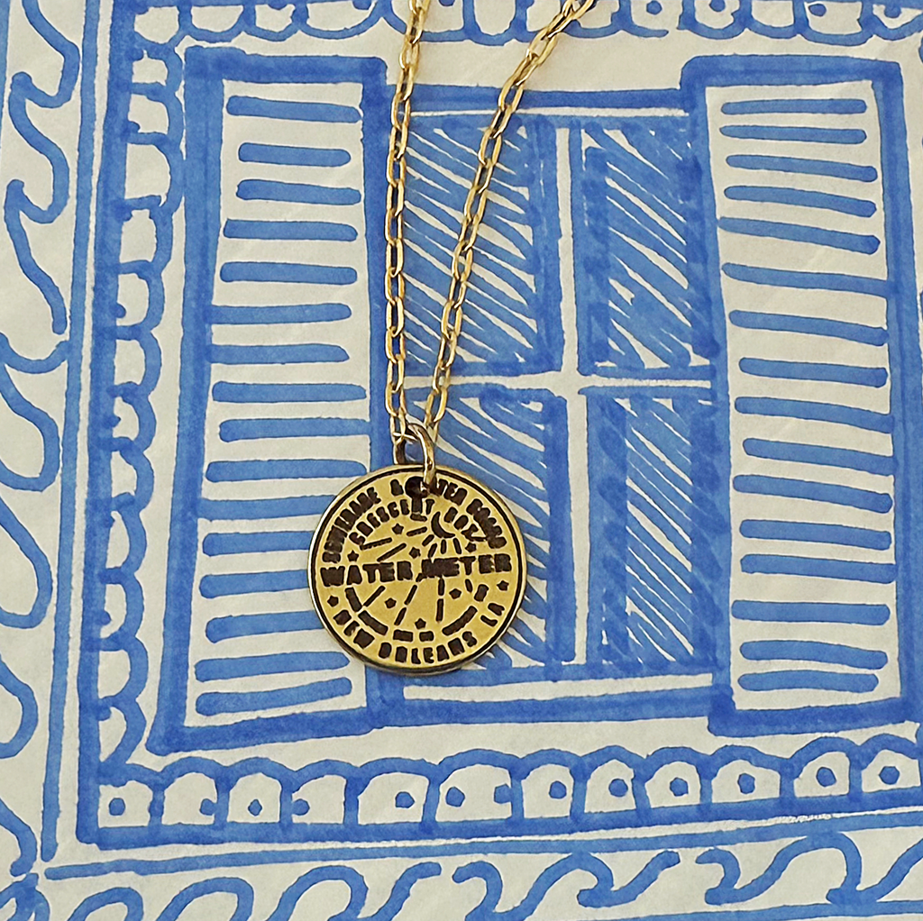 Water Meter Pendant in Gold