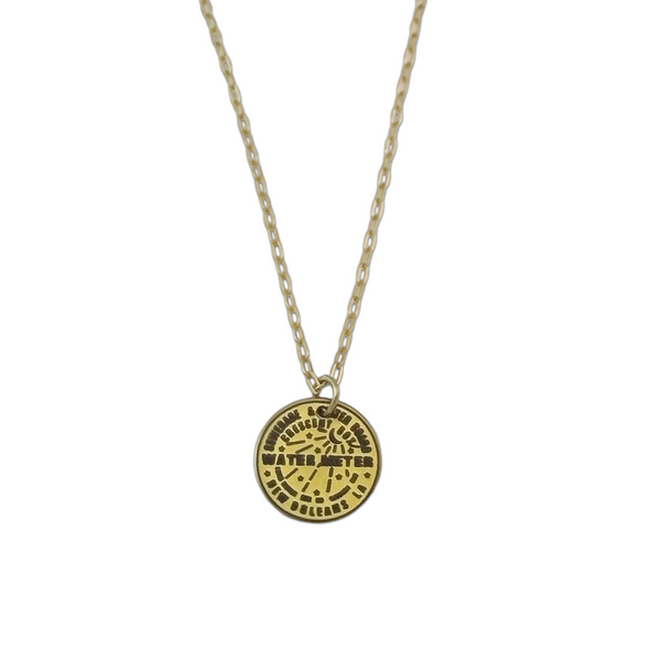 Water Meter Pendant in Gold