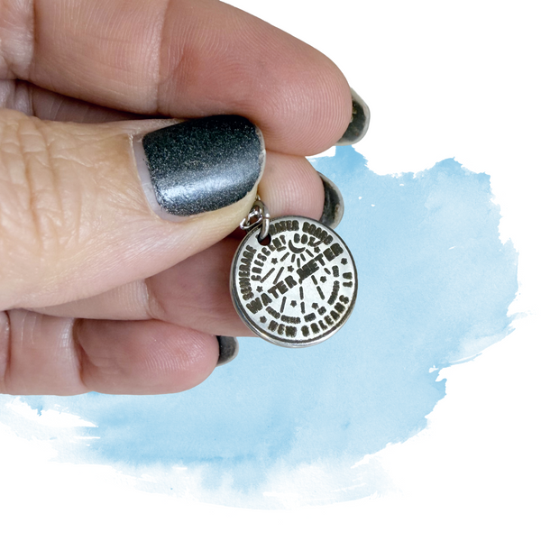Water Meter Pendant in Silver