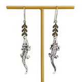 Gator Bites Earrings in Silver