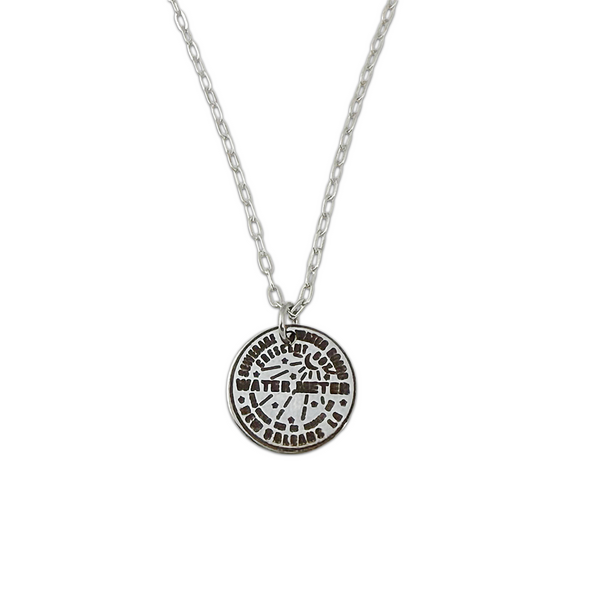 Water Meter Pendant in Silver