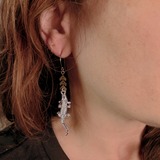 Gator Bites Earrings in Silver