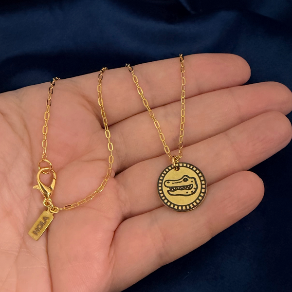 Gator Pendant in Gold