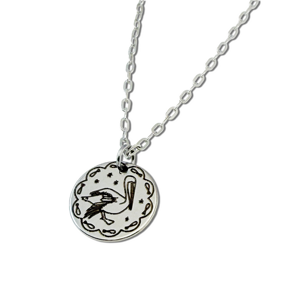 Pelican Pendant in Silver